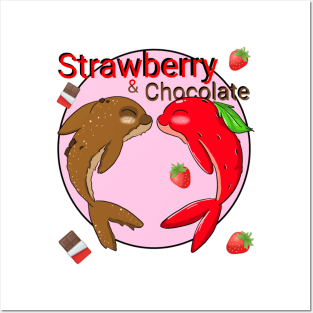 Strawberry and chocolate Posters and Art